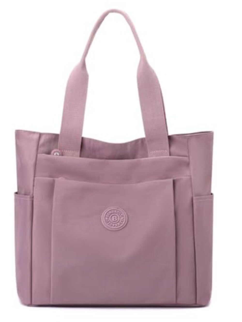 Lightweight Nylon Tote Handbag Multi Pocket Shoulder Bag for Women